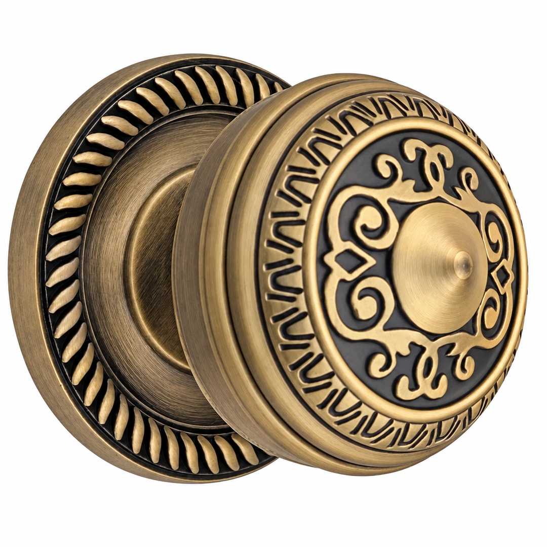 Traditional™ Georgian Roped Rosette Door Set with Egg & Dart Door Knobs (Several Finishes Available)