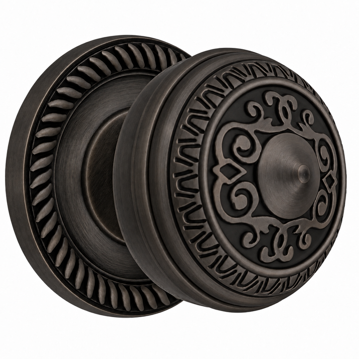 Traditional™ Georgian Roped Rosette Door Set with Egg & Dart Door Knobs (Several Finishes Available)
