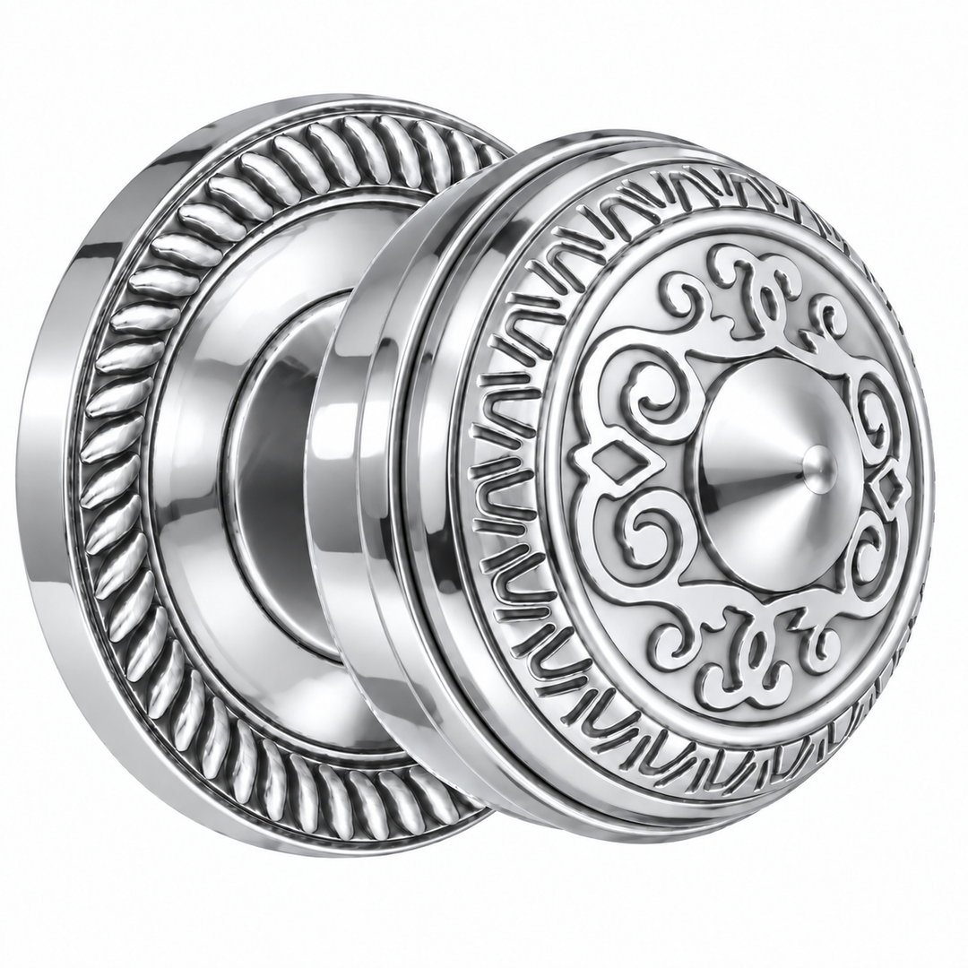 Traditional™ Georgian Roped Rosette Door Set with Egg & Dart Door Knobs (Several Finishes Available)