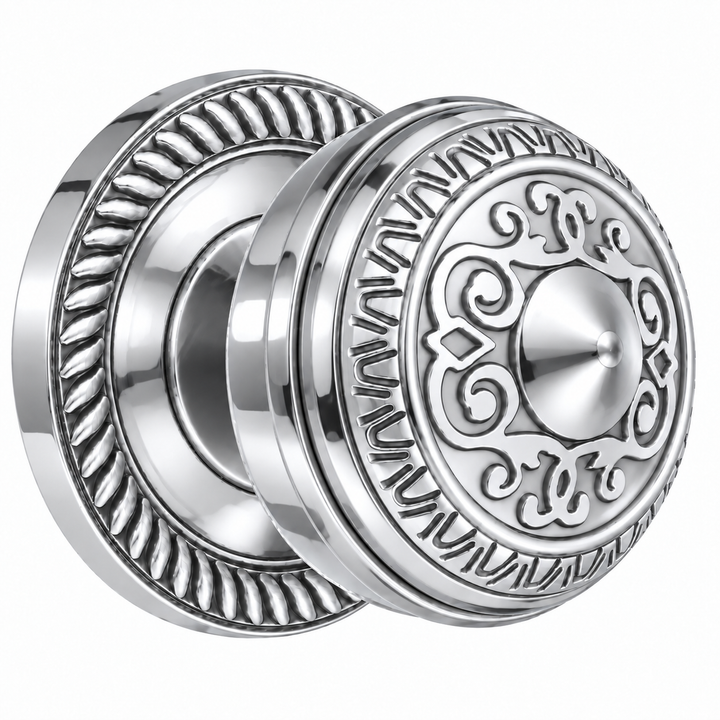Traditional™ Georgian Roped Rosette Door Set with Egg & Dart Door Knobs (Several Finishes Available)