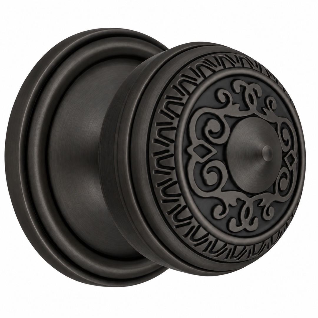 Traditional™ Rosette Door Set with Egg & Dart Door Knobs (Several Finishes Available)