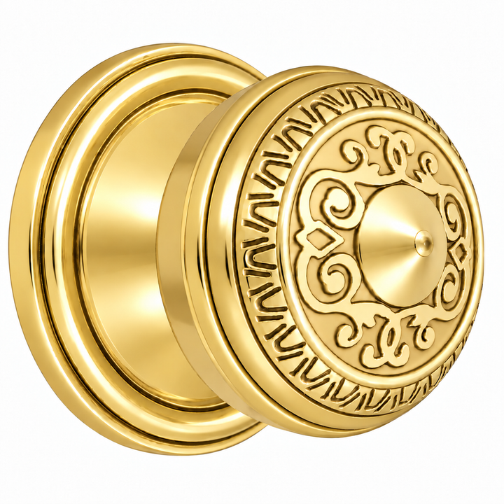 Traditional™ Rosette Door Set with Egg & Dart Door Knobs (Several Finishes Available)