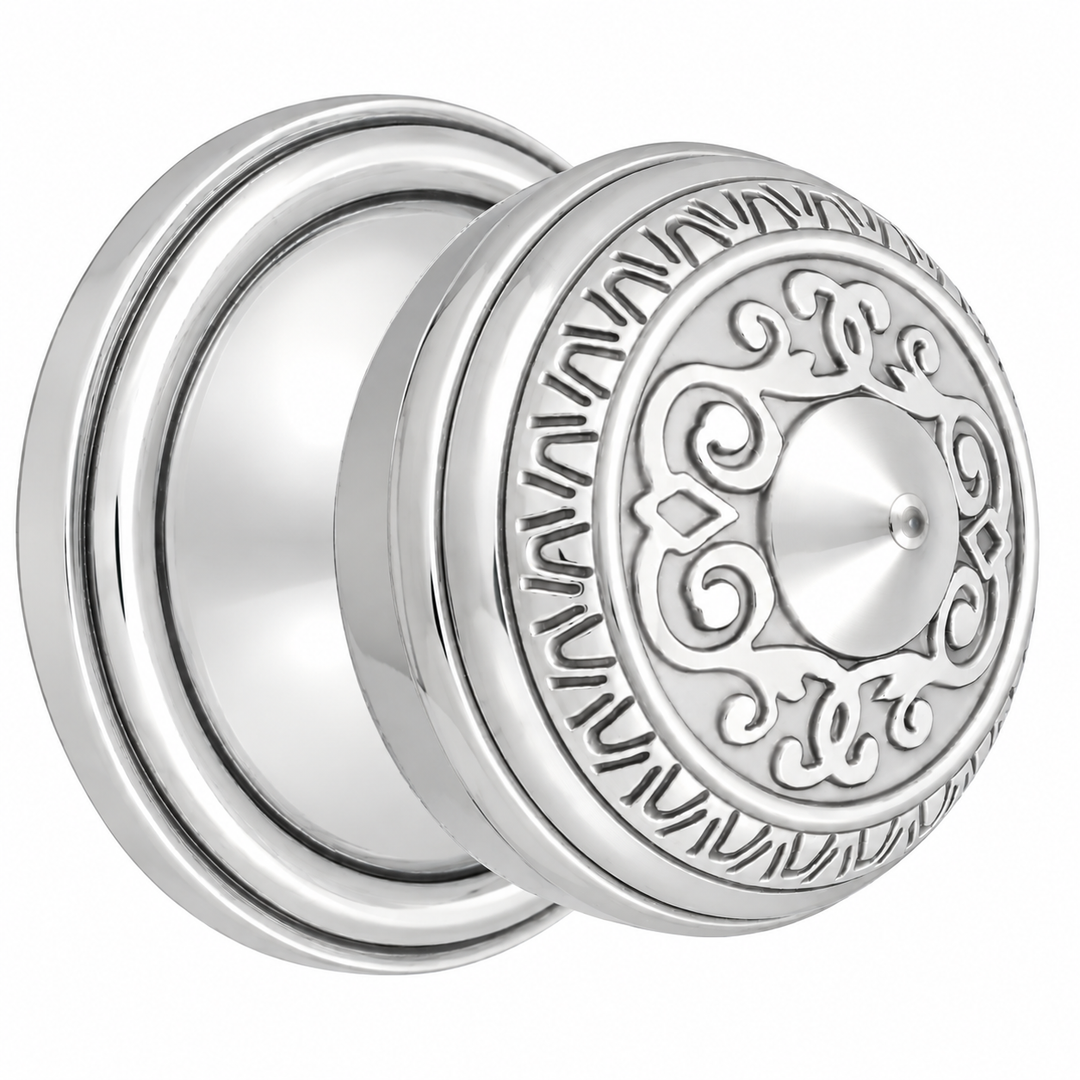 Traditional™ Rosette Door Set with Egg & Dart Door Knobs (Several Finishes Available)