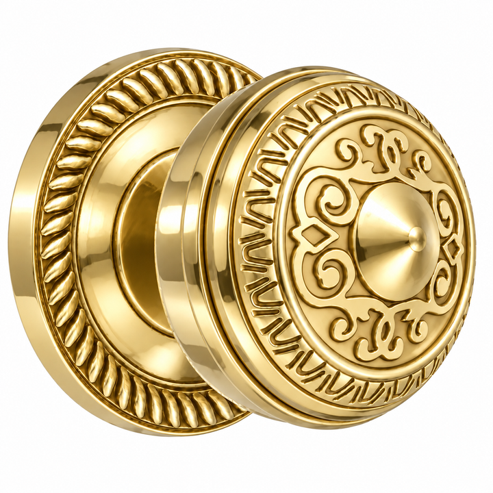 Traditional™ Georgian Roped Rosette Door Set with Egg & Dart Door Knobs (Several Finishes Available)