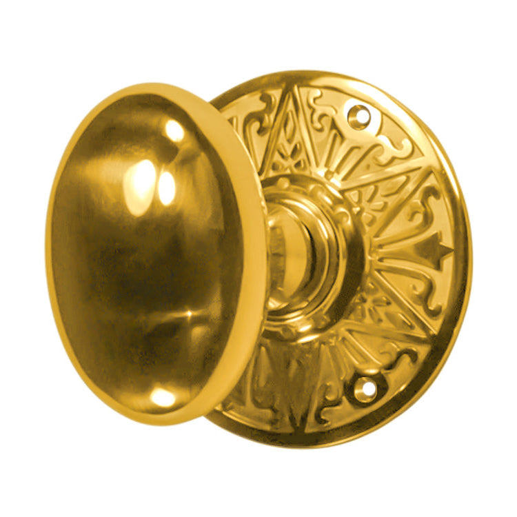 Eastlake Rosette Door Set with Egg Door Knobs (Several Finishes Available)