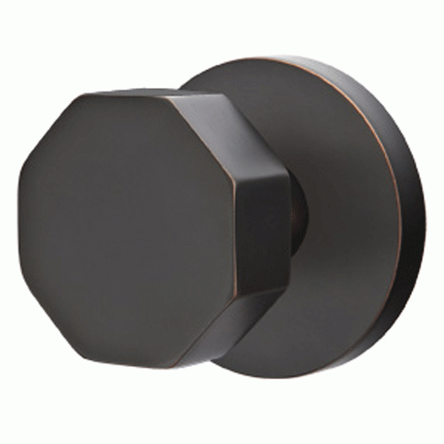 ##Antique Hardware## Solid Brass Octagon Door Knob Set With Disk Rosette (Several Finish Options)