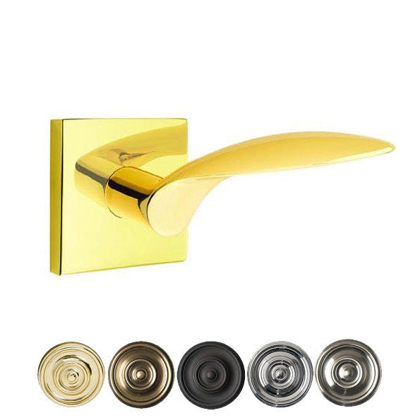 ##Antique Hardware## Emtek Solid Brass Mercury Lever With Square Rosette (Several Finish Options)