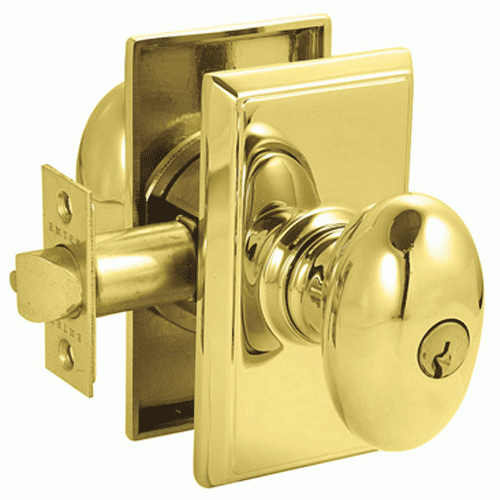 ##Antique Hardware## Emtek Solid Brass Luzern Key In Door Lever with Square Rosette