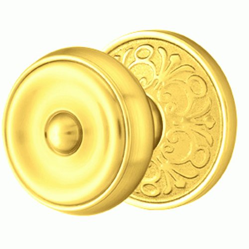 ##Antique Hardware## Emtek Solid Brass Waverly Door Knob Set With Lancaster Rosette (Several Finishes Available)