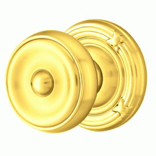 ##Antique Hardware## Solid Brass Waverly Door Knob Set With Ribbon & Reed Rosette (Several Finish Options)