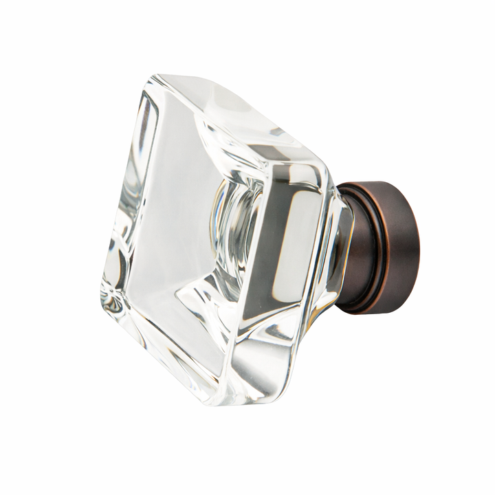 1 3/8 Inch Clear Crystal Glass Lido Cabinet & Furniture Knob