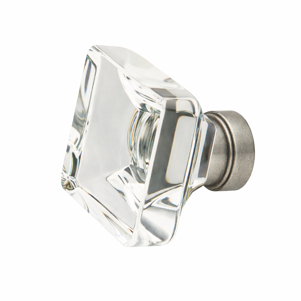 1 3/8 Inch Clear Crystal Glass Lido Cabinet & Furniture Knob