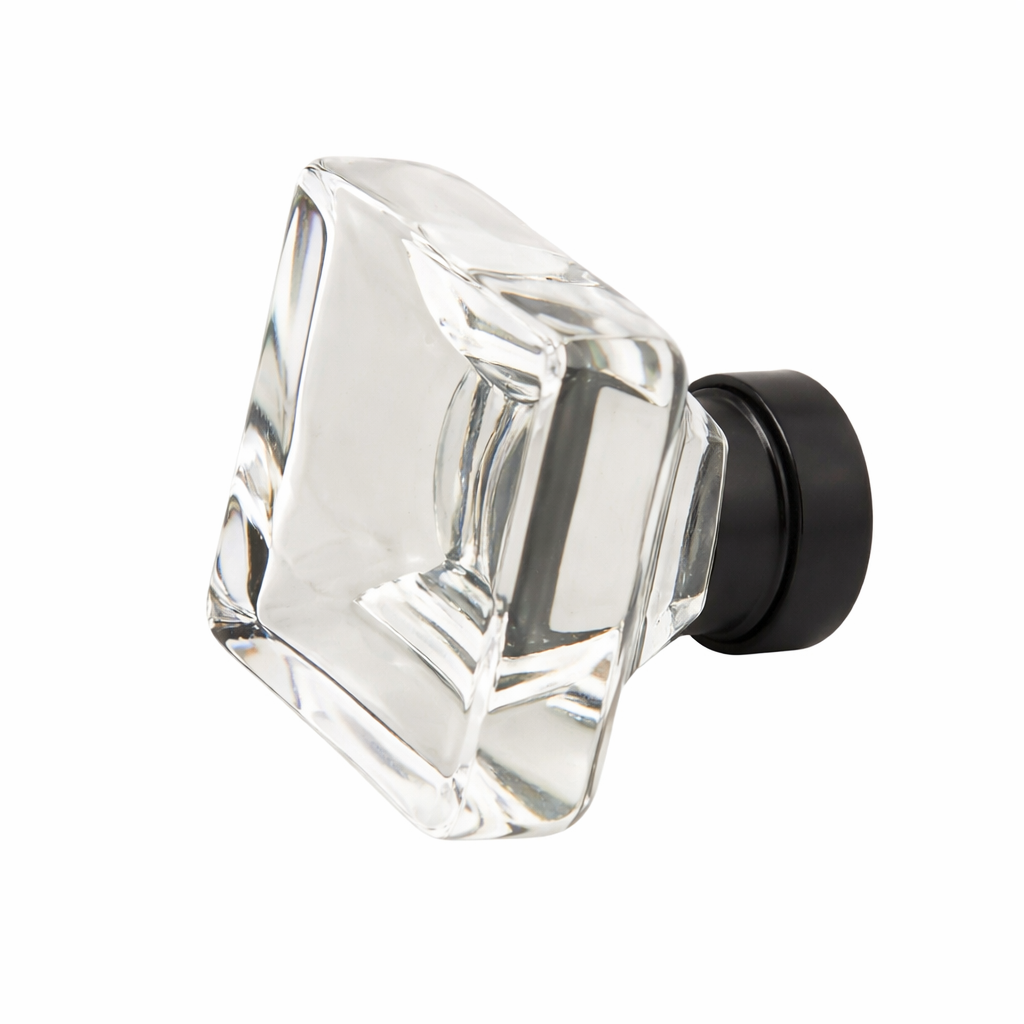 1 3/8 Inch Clear Crystal Glass Lido Cabinet & Furniture Knob