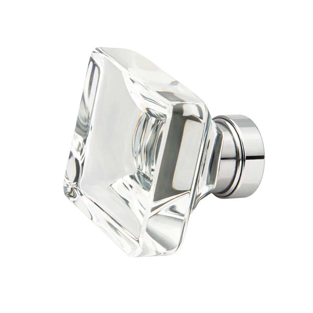 1 3/8 Inch Clear Crystal Glass Lido Cabinet & Furniture Knob