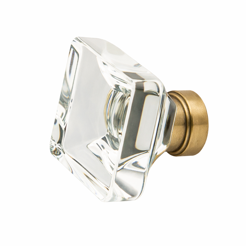 1 3/8 Inch Clear Crystal Glass Lido Cabinet & Furniture Knob