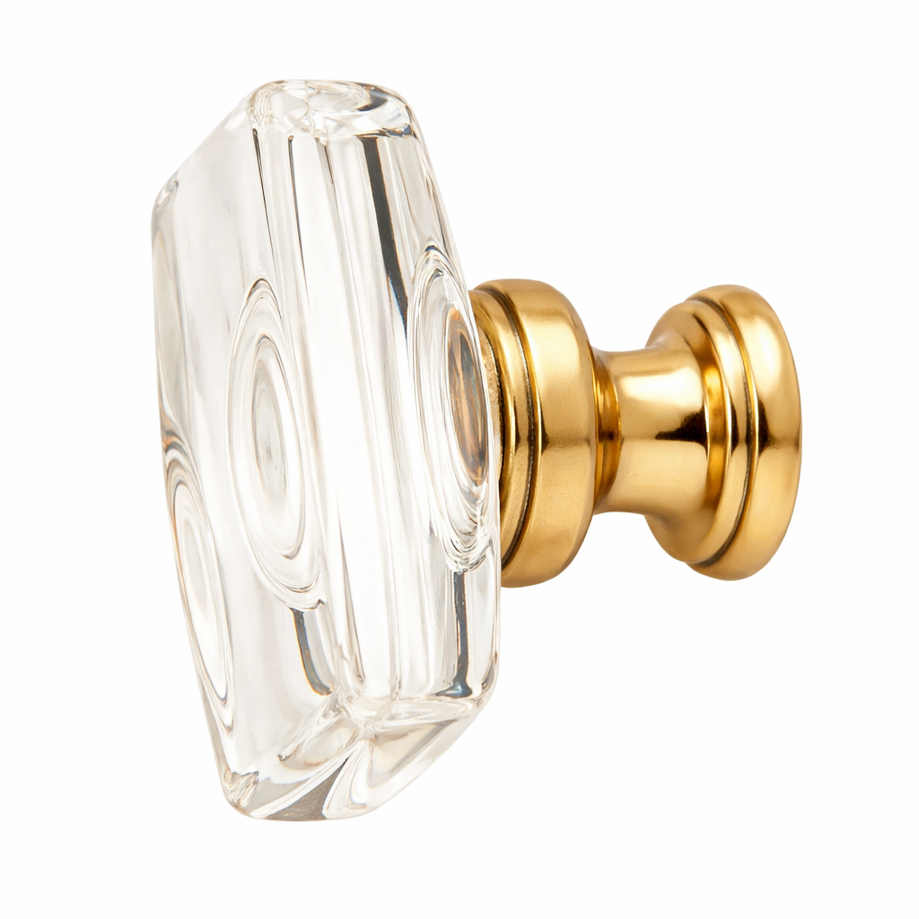 1 5/8 Inch Clear Crystal Glass Windsor Cabinet & Furniture Knob