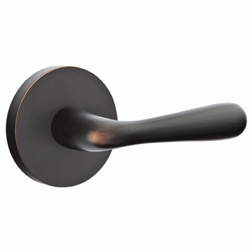 ##Antique Hardware## Emtek Solid Brass Basal Lever With Disk Rosette (Several Finish Options)