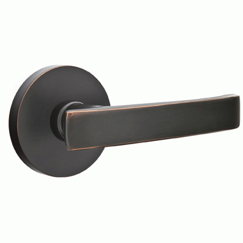 ##Antique Hardware## Emtek Solid Brass Geneva Lever With Disk Rosette (Several Finish Options)