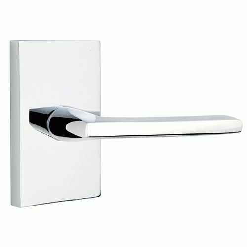 ##Antique Hardware## Emtek Solid Brass Helios Lever With Modern Rectangular Rosette (Several Finish Options)