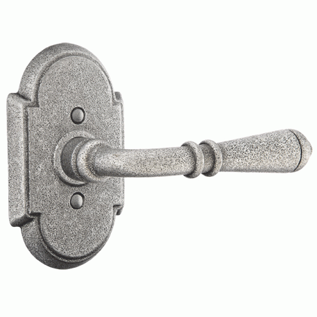 ##Antique Hardware## Emtek Wrought Steel Normandy Lever With Arched Rosette (Several Finishes Available)