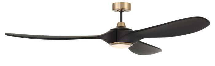 Antique Hardware 84" Envy in Flat Black/Satin Brass w/ Flat Black Blades Accessory