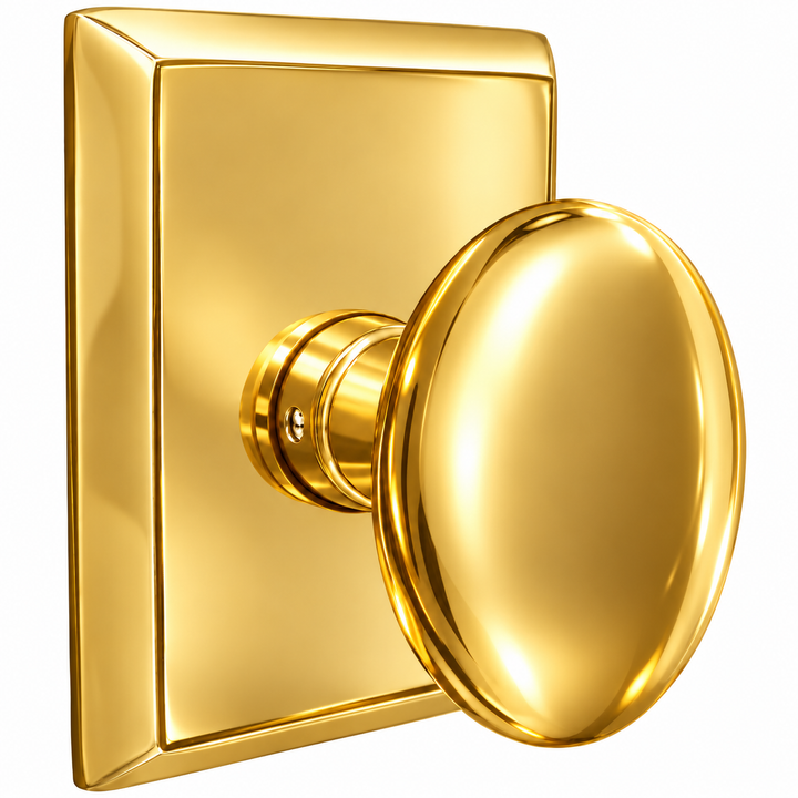 Magnifique® Rectangular Door Set with Brass Egg Knobs (Several Finishes Available)