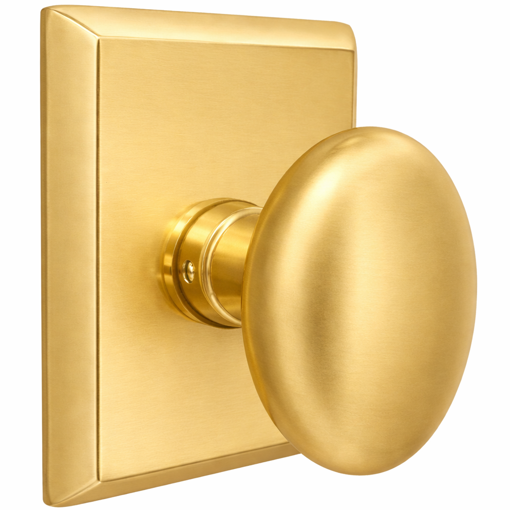 ##Antique Hardware## Magnifique® Rectangular Door Set with Brass Egg Knobs (Several Finishes Available)