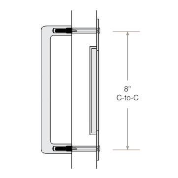 ##Antique Hardware## 10 Inch Solid Brass Modern Rectangular Hercules Smooth Door Pull Set