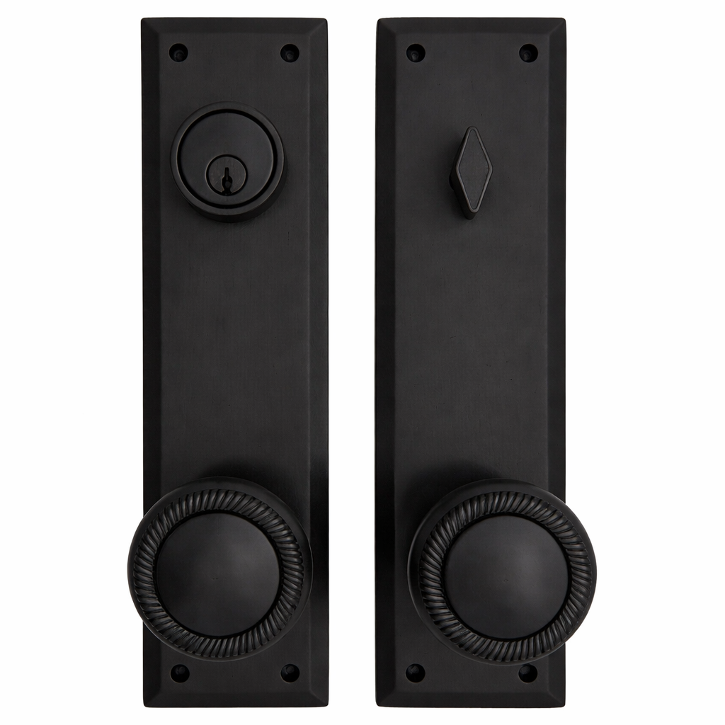 ##Antique Hardware## Quaker Style Single-Door Deadbolt Entryway Set (Several Finish Options)