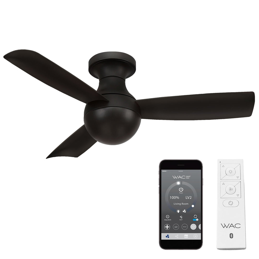 ##Antique Hardware## Orb 3-Blade Smart Flush Mount Ceiling Fan