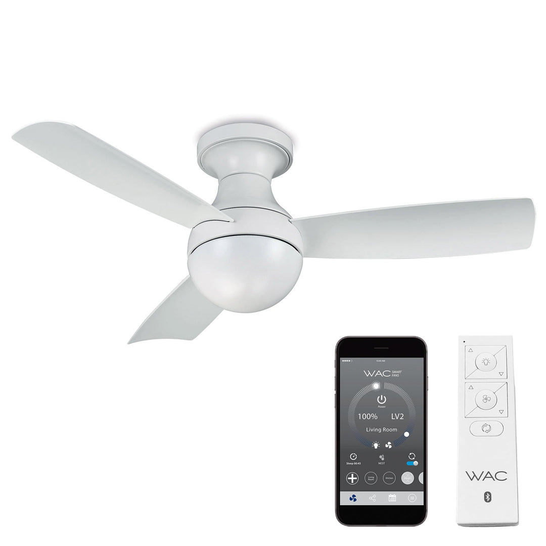 ##Antique Hardware## Orb 3-Blade Smart Flush Mount Ceiling Fan