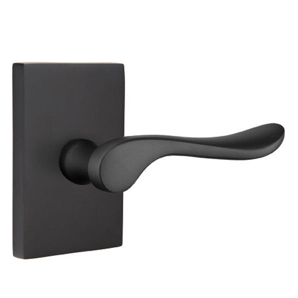 ##Antique Hardware## Emtek Solid Brass Luzern Lever With Modern Rectangular Rosette (Several Finish Options)