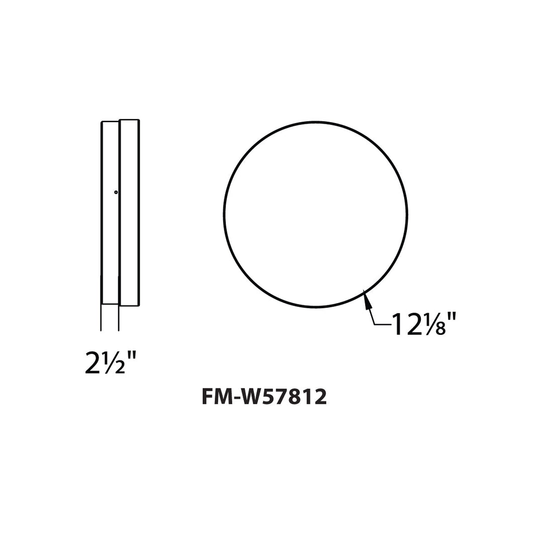 ##Antique Hardware## Dot LED Round Flush Mount