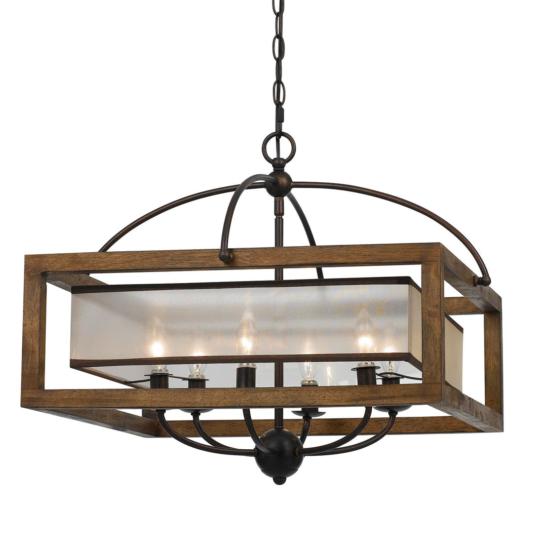 60W X 6 SQUARE CHANDELIER