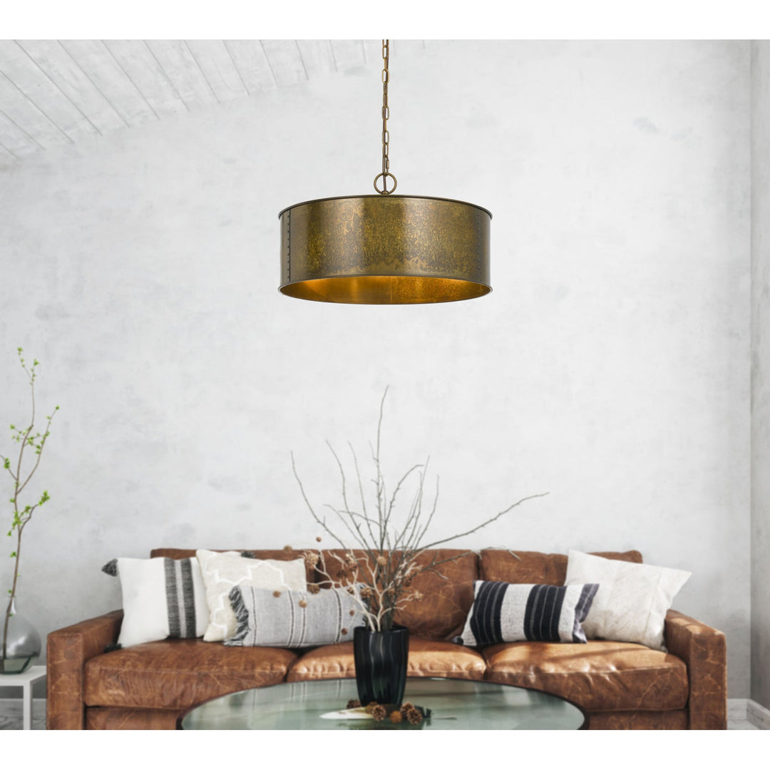 ##Antique Hardware## 60W X 3 ROCHEFORT METAL 3 LIGHT CHANDELIER