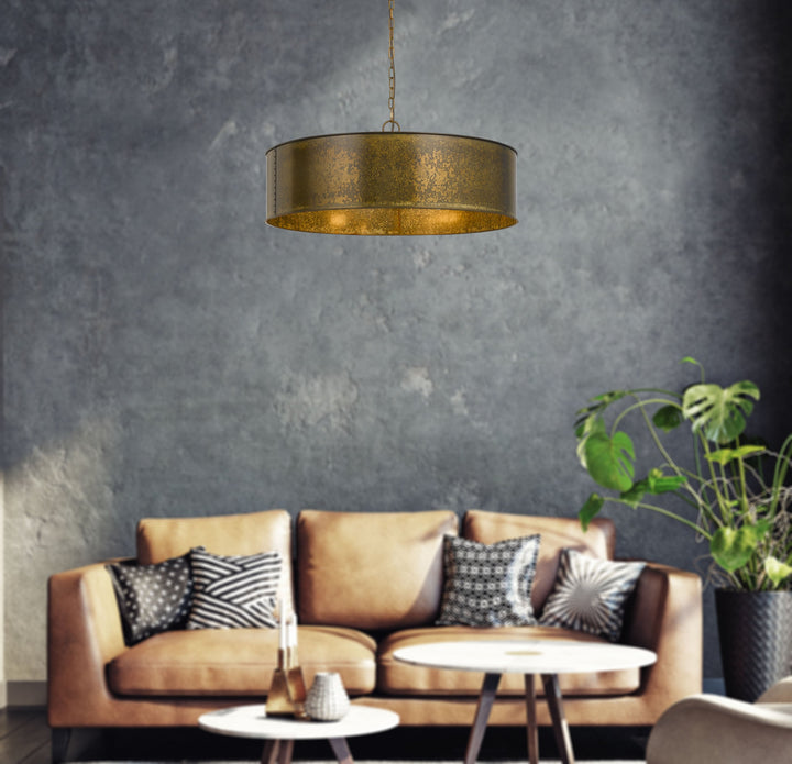 ##Antique Hardware## 60W X 5 ROCHEFORT METAL 5 LIGHT CHANDELIER