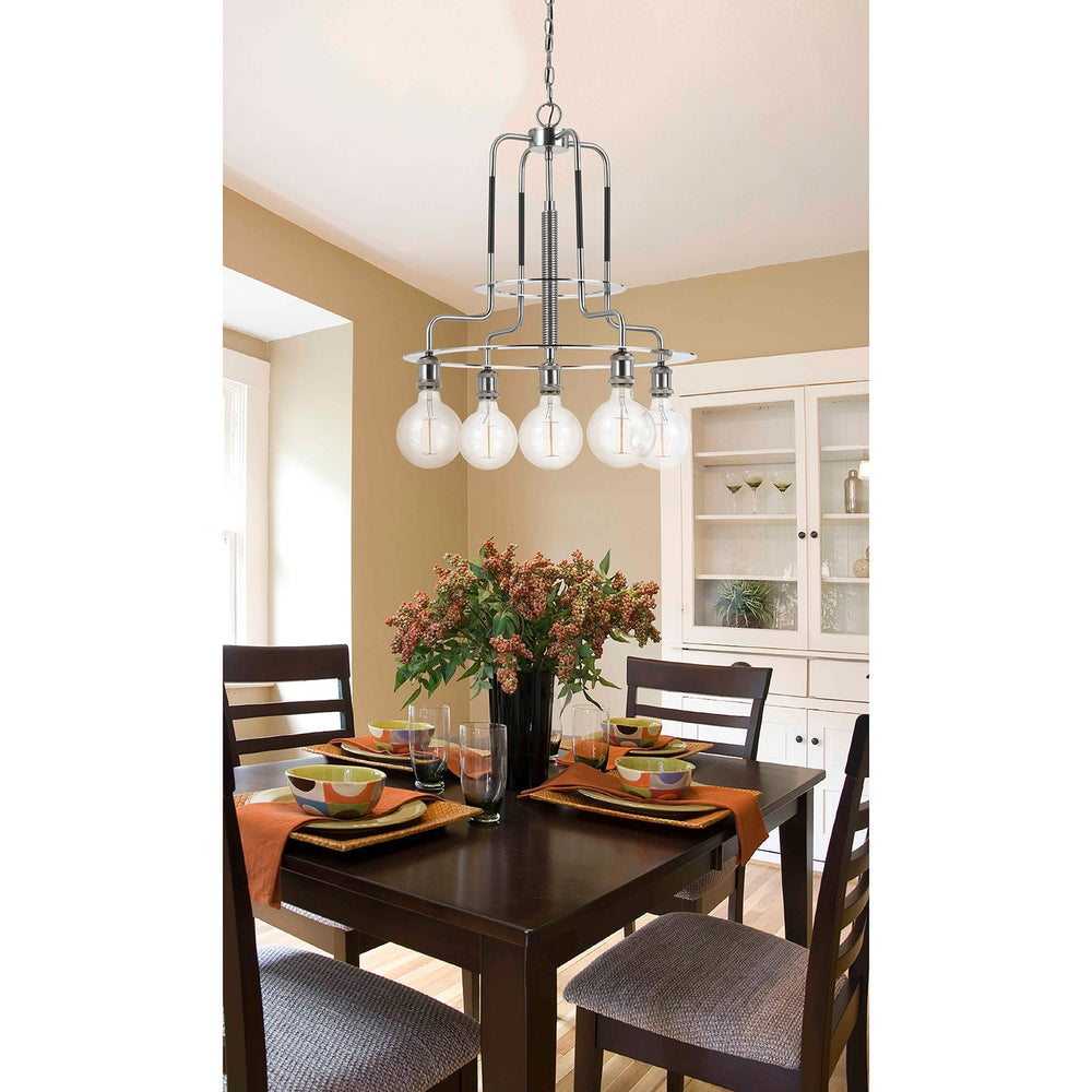 ##Antique Hardware## 60W X 5 TRANSFORMERMETAL  CHANDELIER (EDISON BULBS INCLUDED)