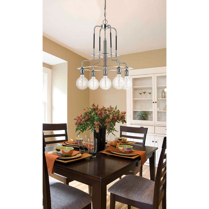 ##Antique Hardware## 60W X 5 TRANSFORMERMETAL  CHANDELIER (EDISON BULBS INCLUDED)