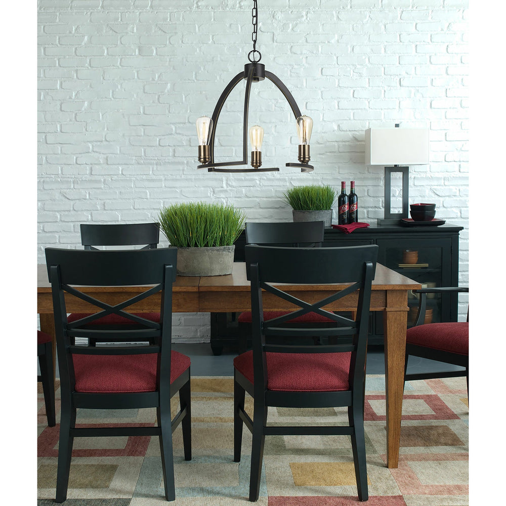 ##Antique Hardware## 60W X 3 KINDER METAL 3 LIGHT CHANDELIER (EDISON BULBS NOT INCLUDED)