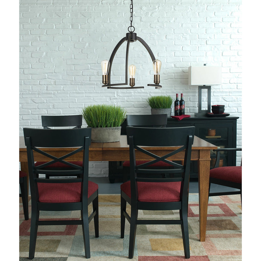 ##Antique Hardware## 60W X 3 KINDER METAL 3 LIGHT CHANDELIER (EDISON BULBS NOT INCLUDED)