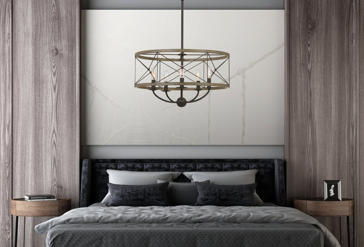 ##Antique Hardware## 40W X 5 MODICA METAL PENDANT FIXTURE (EDISON BULBS NOT INCLUDED)