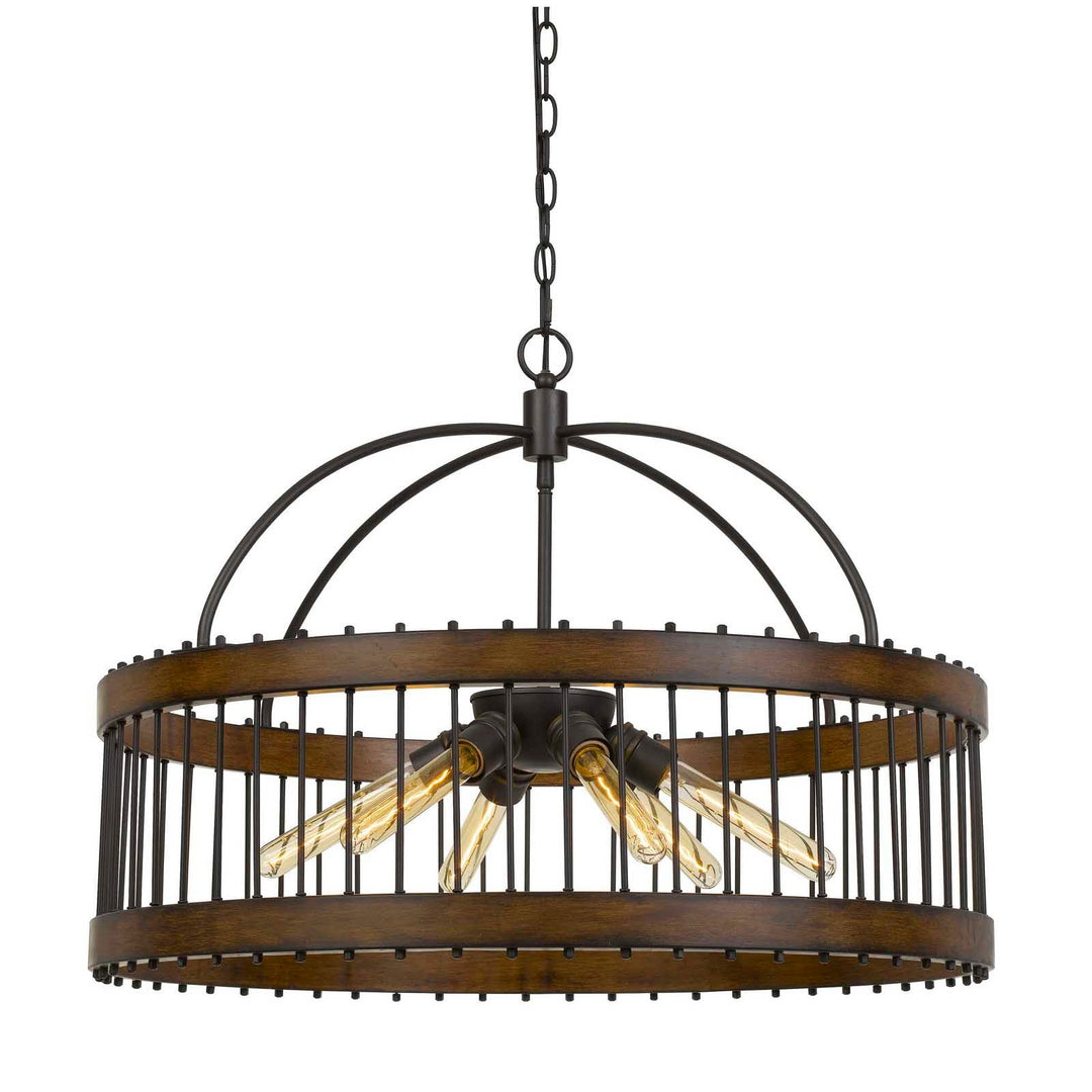 ##Antique Hardware## CANTANIA 60W X 6 METAL PENDANT FIXTURE  (EDISON BULBS NOT INCLUDED)