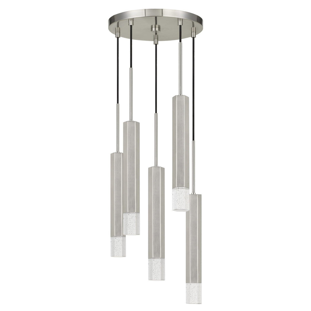 ##Antique Hardware## Troy integrated LED Dimmable Hexagon Aluminum Casted 5 Lights Pendant With Glass Diffuser
