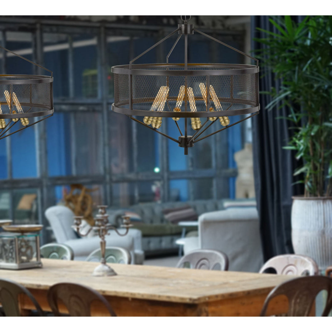 ##Antique Hardware## 60W X 6 HALLE METAL CHANDELIER (EDISON BULBS ARE NOT INCLUDED)