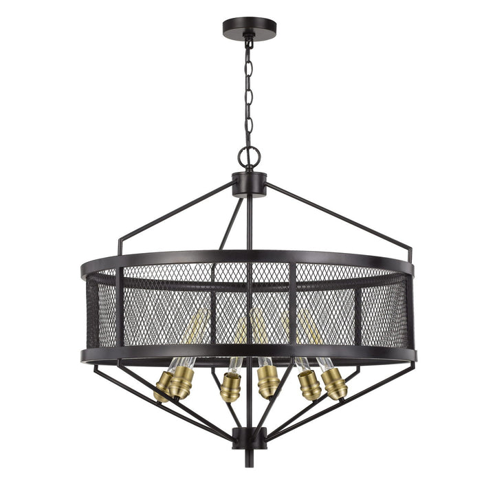 ##Antique Hardware## 60W X 6 HALLE METAL CHANDELIER (EDISON BULBS ARE NOT INCLUDED)