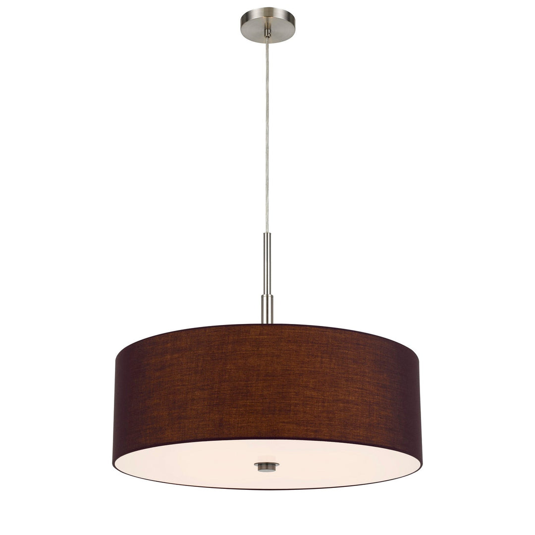 ##Antique Hardware## 60W X 4 LONOKE PENDANT FIXTURE WITH HARDBACK DRUM SHADE