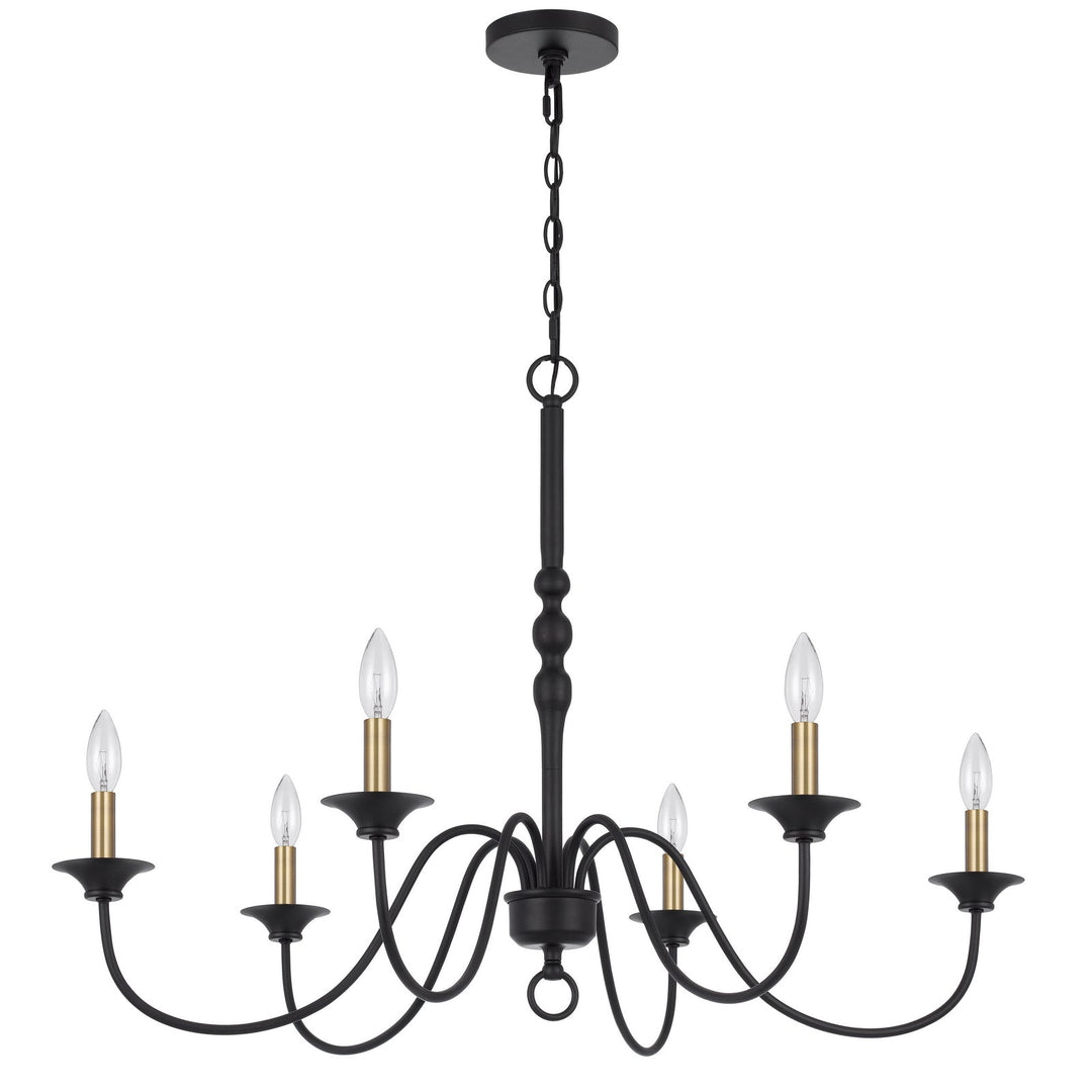 ##Antique Hardware## 60W X 6 MARINO METAL CHANDELIER