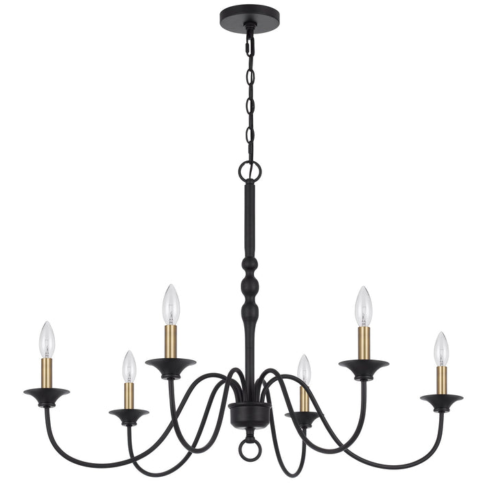 ##Antique Hardware## 60W X 6 MARINO METAL CHANDELIER
