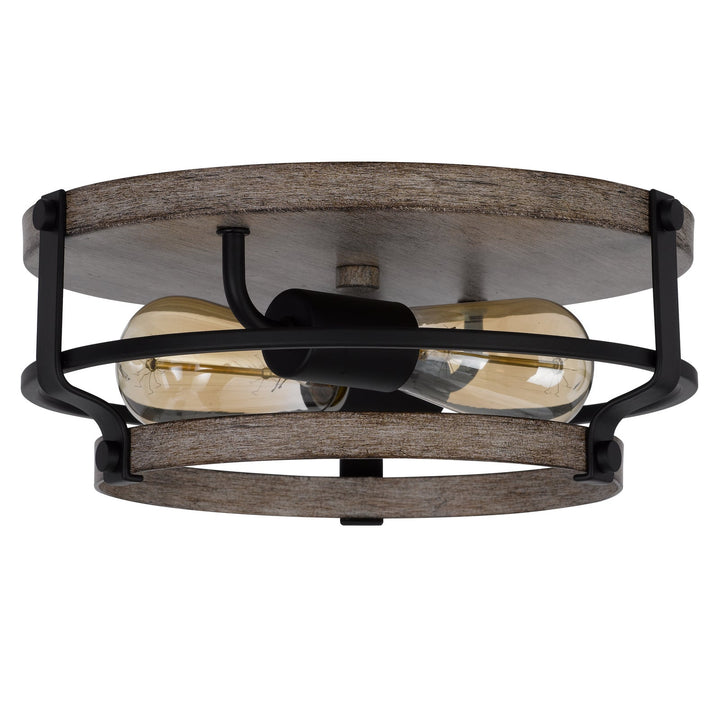 ##Antique Hardware## 60W X 2 CLARITA METAL SEMI FLUSH MOUNT FIXTURE
