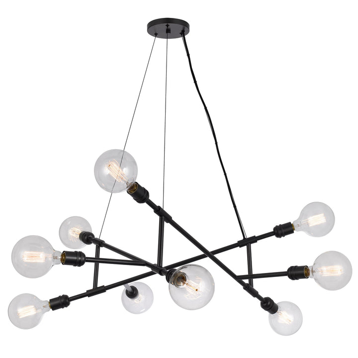 ##Antique Hardware## 60W X 9 MASSENA METAL CHANDELIER